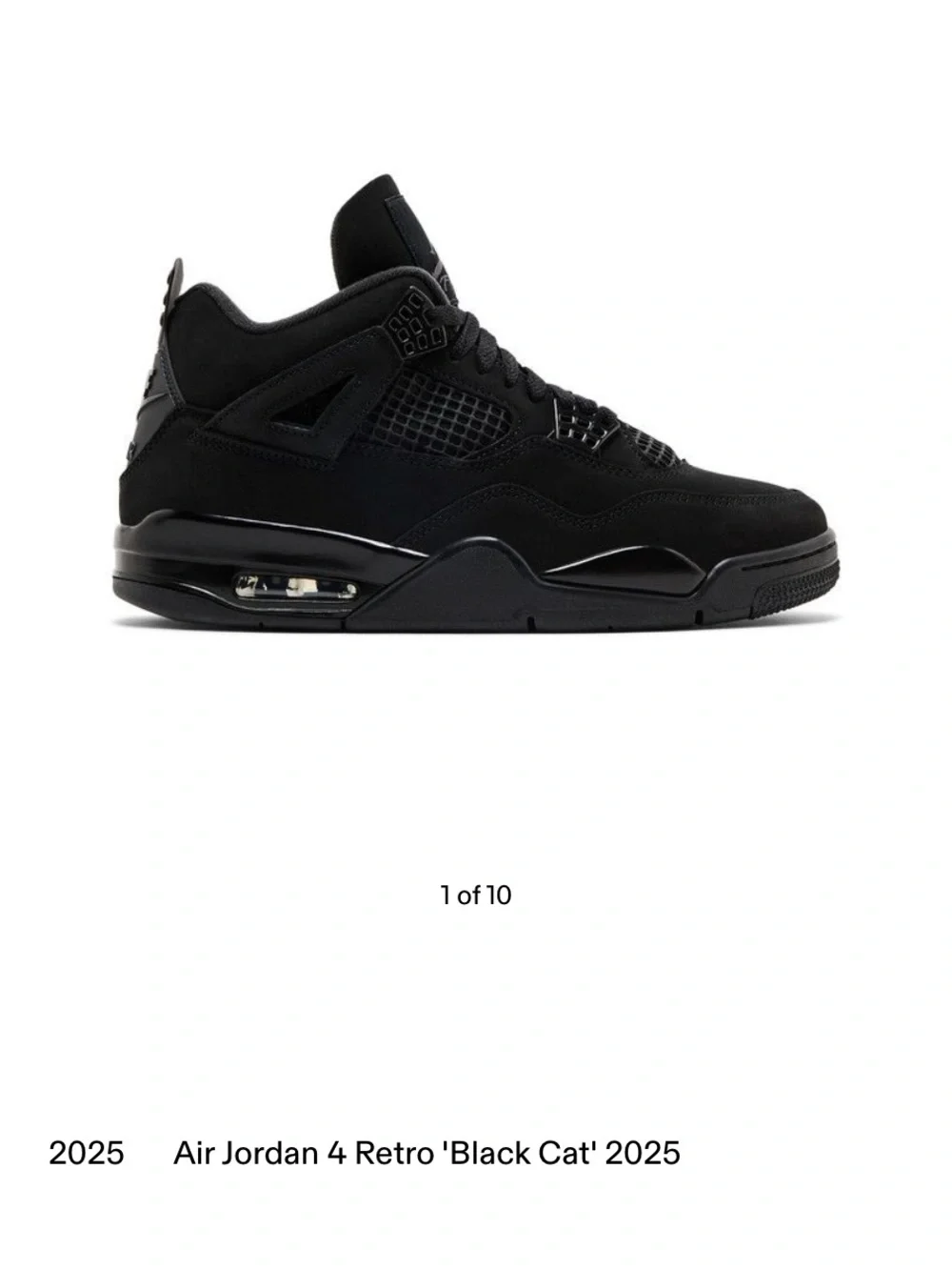 Jordan Air Jordan 4 Retro 'Black Cat' - Black